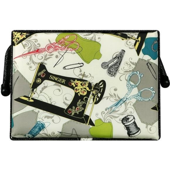 SINGER 07281 Sewing Basket with Sewing Kit Accessories, 10.5" l x 8" w x 6" h - Picture 2 of 7